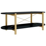 vidaXL Măsuță de cafea, negru, 110x48x40 cm, lemn compozit vidaXL Măsuță de cafea, negru, 110x48x40 cm, lemn compozit