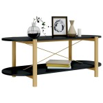 vidaXL Măsuță de cafea, negru, 110x48x40 cm, lemn compozit vidaXL Măsuță de cafea, negru, 110x48x40 cm, lemn compozit