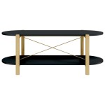 vidaXL Măsuță de cafea, negru, 110x48x40 cm, lemn compozit vidaXL Măsuță de cafea, negru, 110x48x40 cm, lemn compozit