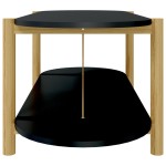 vidaXL Măsuță de cafea, negru, 110x48x40 cm, lemn compozit vidaXL Măsuță de cafea, negru, 110x48x40 cm, lemn compozit
