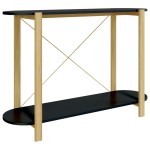 vidaXL Măsuță consolă, negru, 110x38x75 cm, lemn prelucrat vidaXL Măsuță consolă, negru, 110x38x75 cm, lemn prelucrat