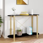 vidaXL Măsuță consolă, negru, 110x38x75 cm, lemn prelucrat vidaXL Măsuță consolă, negru, 110x38x75 cm, lemn prelucrat