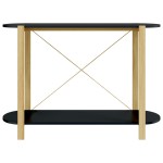 vidaXL Măsuță consolă, negru, 110x38x75 cm, lemn prelucrat vidaXL Măsuță consolă, negru, 110x38x75 cm, lemn prelucrat