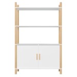 vidaXL Dulap înalt, alb, 80x40x121, cm lemn prelucrat