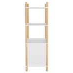 vidaXL Dulap înalt, alb, 80x40x121, cm lemn prelucrat