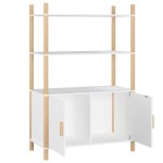 vidaXL Dulap înalt, alb, 80x40x121, cm lemn prelucrat