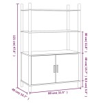 vidaXL Dulap înalt, alb, 80x40x121, cm lemn prelucrat