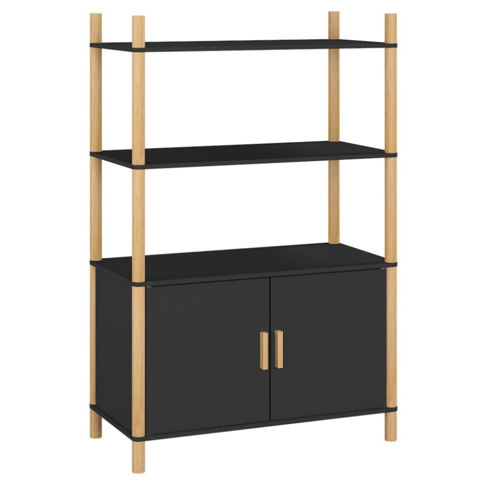 vidaXL Dulap înalt, negru, 80x40x121 cm, lemn prelucrat