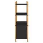 vidaXL Dulap înalt, negru, 80x40x121 cm, lemn prelucrat