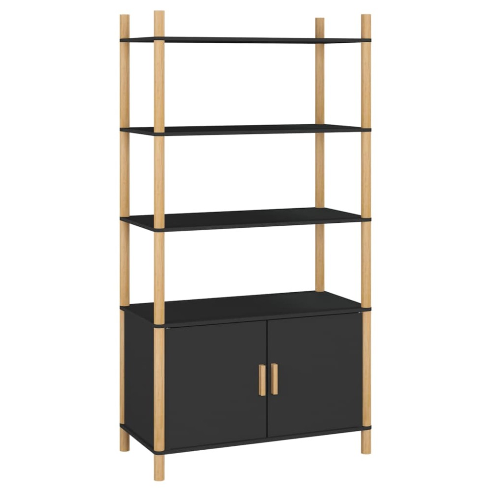 vidaXL Dulap înalt, negru, 80x40x153 cm, lemn prelucrat