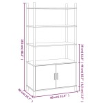 vidaXL Dulap înalt, negru, 80x40x153 cm, lemn prelucrat