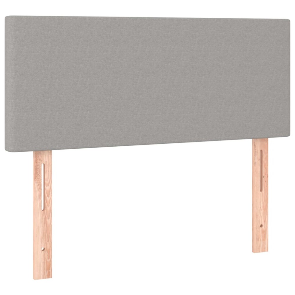 vidaXL Tăblie de pat, gri deschis, 80x5x78/88 cm, textil
