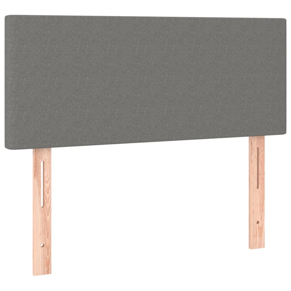 vidaXL Tăblie de pat, gri închis, 80x5x78/88 cm, textil