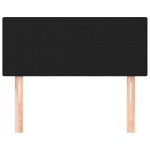vidaXL Tăblie de pat, negru, 80x5x78/88 cm, textil