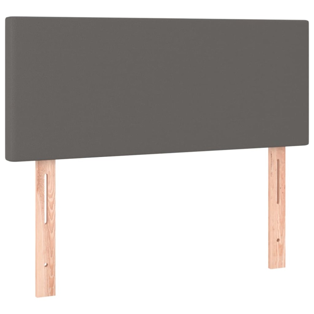 vidaXL Tăblie de pat, gri, 80x5x78/88 cm, piele ecologică