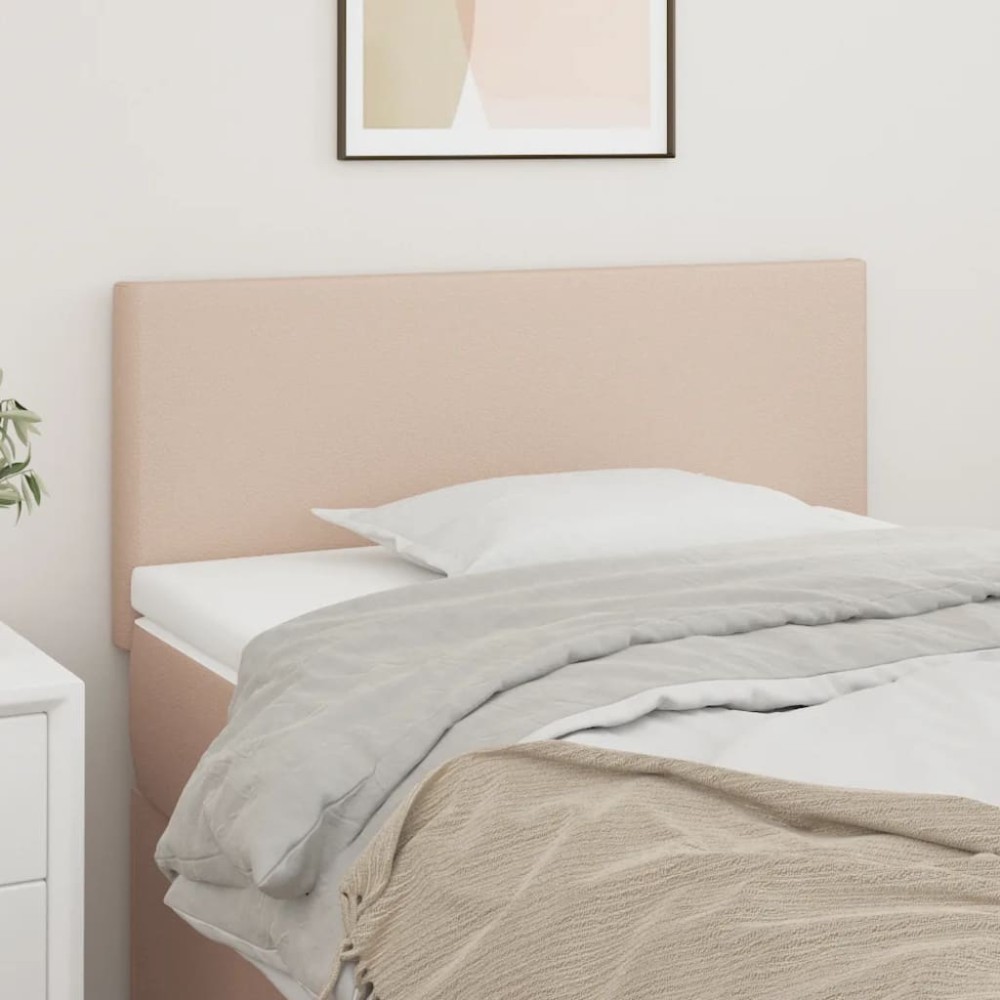 vidaXL Tăblie de pat, cappuccino, 80x5x78/88 cm, piele ecologică