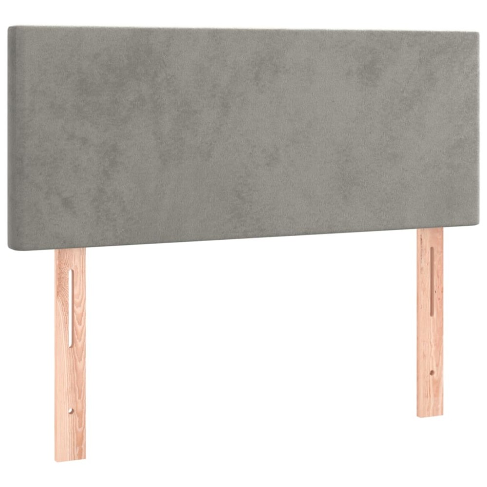 vidaXL Tăblie de pat, gri deschis, 80x5x78/88 cm, catifea