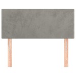 vidaXL Tăblie de pat, gri deschis, 80x5x78/88 cm, catifea