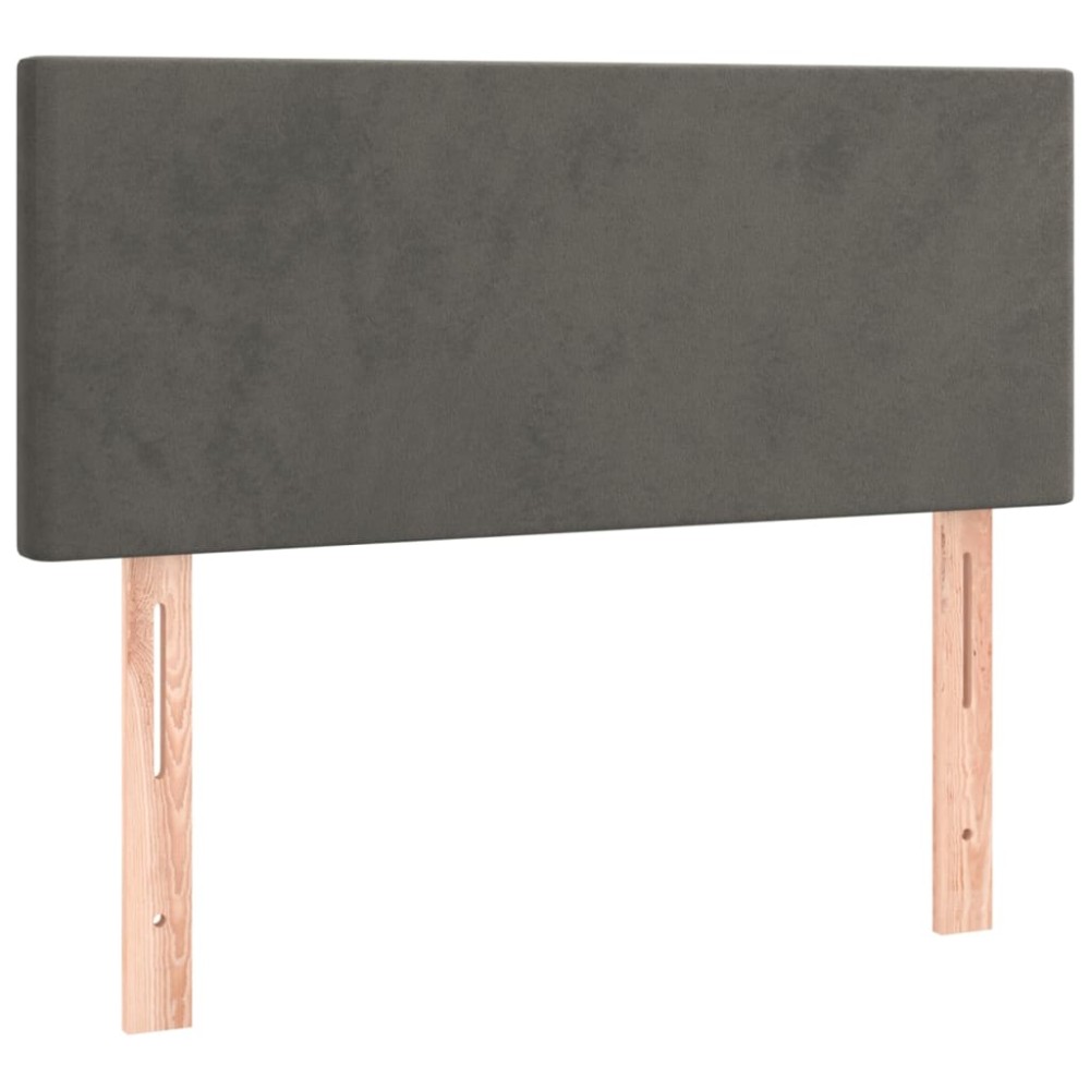 vidaXL Tăblie de pat, gri închis, 80x5x78/88 cm, catifea