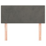 vidaXL Tăblie de pat, gri închis, 80x5x78/88 cm, catifea vidaXL Tăblie de pat, gri închis, 80x5x78/88 cm, catifea