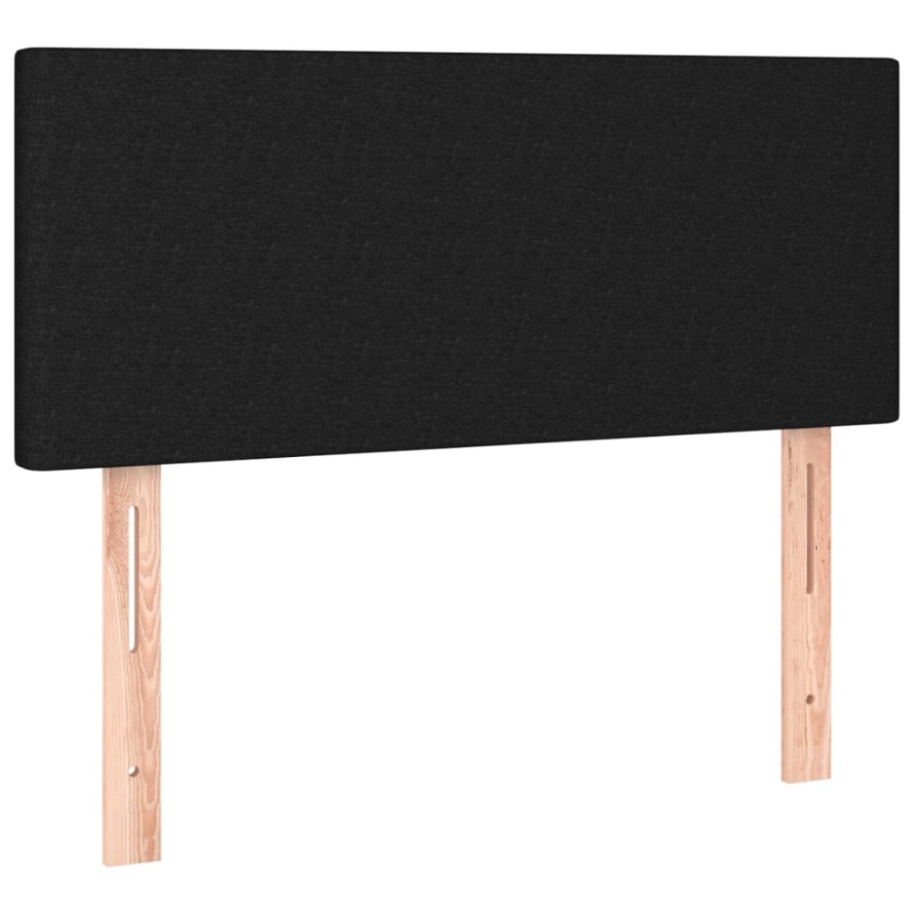 vidaXL Tăblie de pat, negru, 90x5x78/88 cm, textil