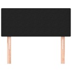vidaXL Tăblie de pat, negru, 90x5x78/88 cm, textil