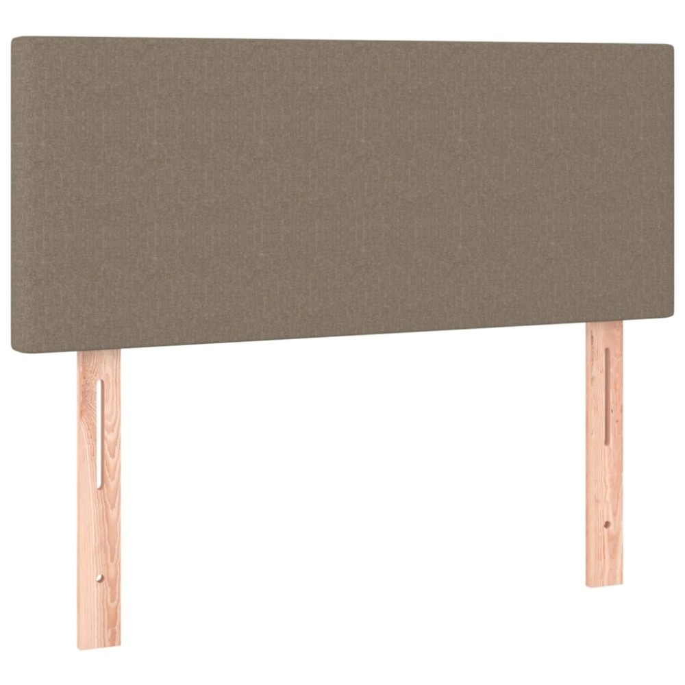 vidaXL Tăblie de pat, gri taupe, 90x5x78/88 cm, textil