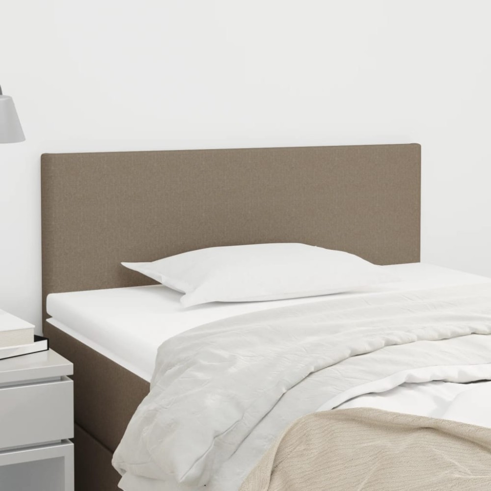 vidaXL Tăblie de pat, gri taupe, 90x5x78/88 cm, textil