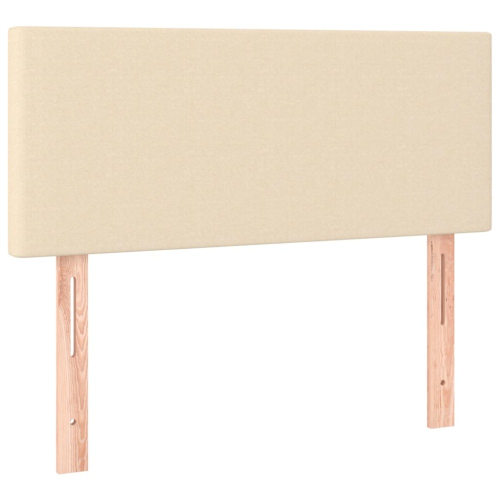 vidaXL Tăblie de pat, crem, 90x5x78/88 cm, textil