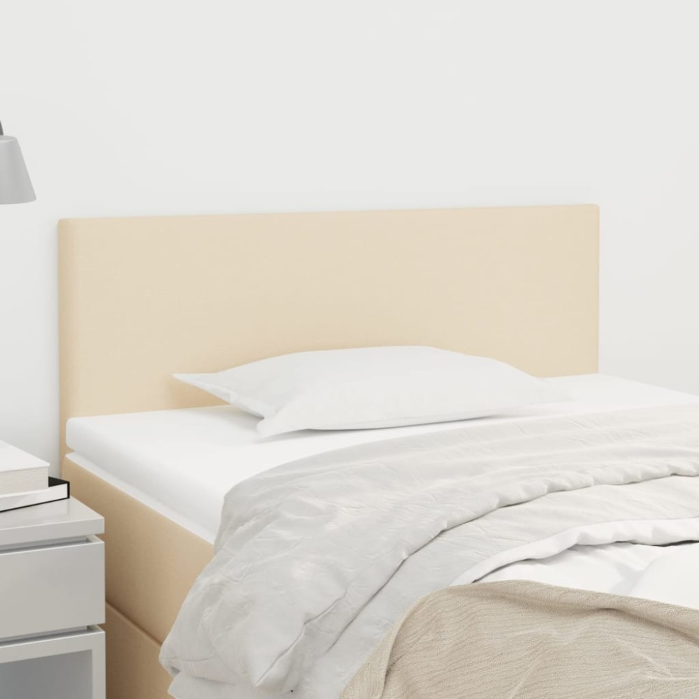 vidaXL Tăblie de pat, crem, 90x5x78/88 cm, textil