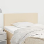 vidaXL Tăblie de pat, crem, 90x5x78/88 cm, textil
