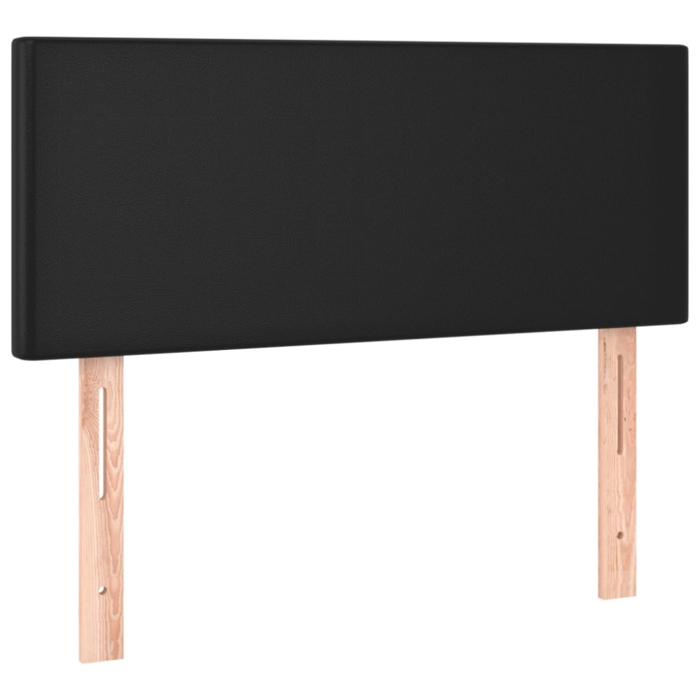 vidaXL Tăblie de pat, negru, 90x5x78/88 cm, piele ecologică