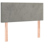 vidaXL Tăblie de pat, gri deschis, 90x5x78/88 cm, catifea