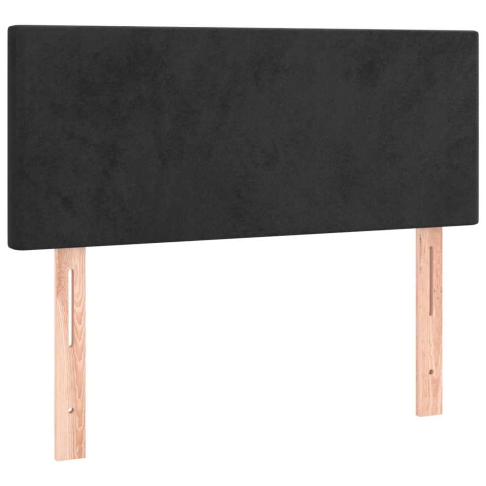 vidaXL Tăblie de pat, negru, 90x5x78/88 cm, catifea