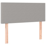 vidaXL Tăblie de pat, gri deschis, 100x5x78/88 cm, textil