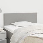 vidaXL Tăblie de pat, gri deschis, 100x5x78/88 cm, textil