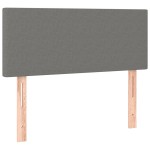 vidaXL Tăblie de pat, gri închis, 100x5x78/88 cm, textil