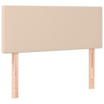 vidaXL Tăblie de pat, cappuccino, 100x5x78/88 cm, piele ecologică