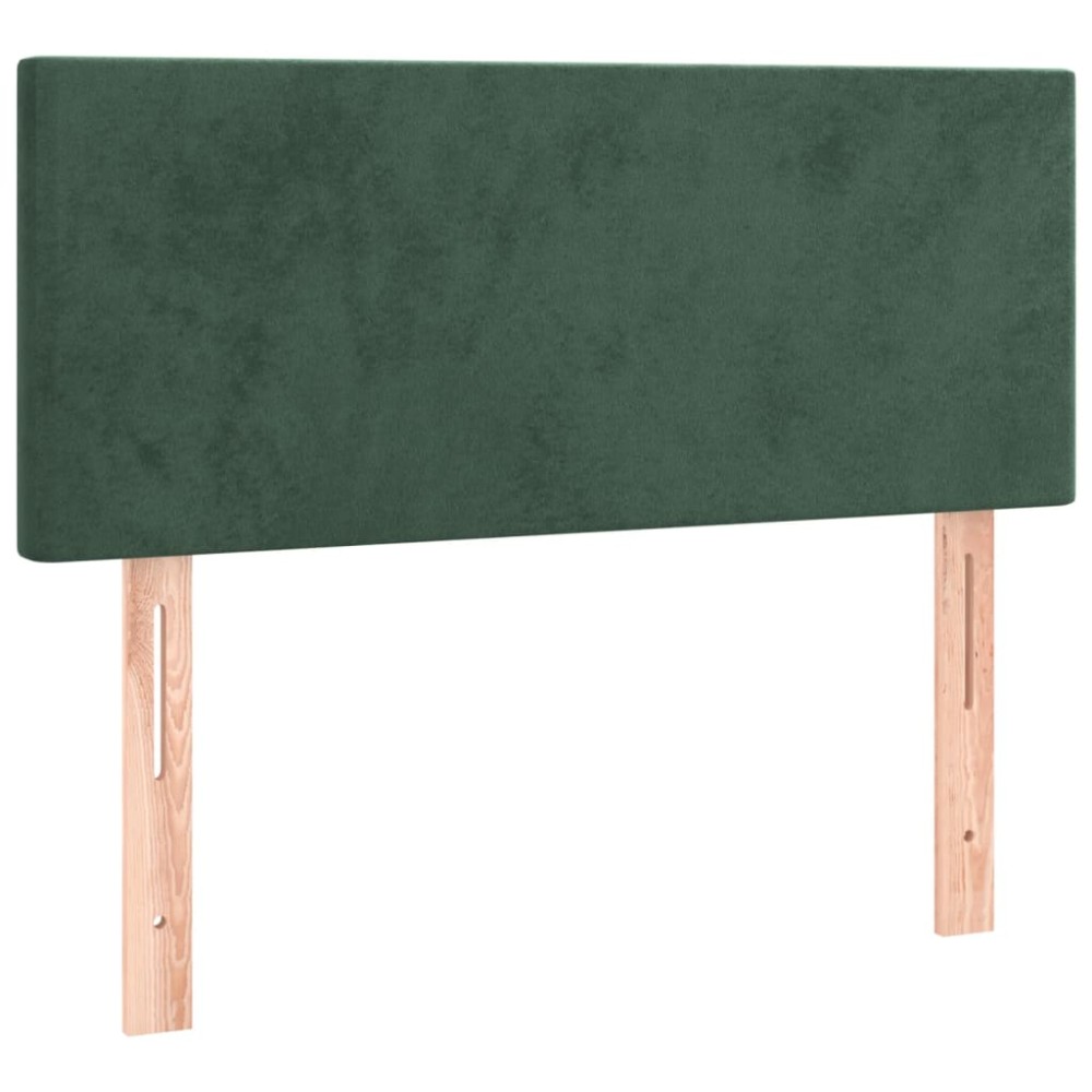 vidaXL Tăblie de pat, verde închis, 100x5x78/88 cm, catifea