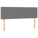 vidaXL Tăblii de pat, 2 buc., gri închis, 72x5x78/88 cm, textil vidaXL Tăblii de pat, 2 buc., gri închis, 72x5x78/88 cm, textil