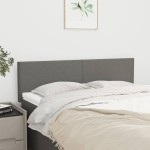 vidaXL Tăblii de pat, 2 buc., gri închis, 72x5x78/88 cm, textil vidaXL Tăblii de pat, 2 buc., gri închis, 72x5x78/88 cm, textil