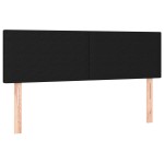 vidaXL Tăblii de pat, 2 buc., negru, 72x5x78/88 cm, textil vidaXL Tăblii de pat, 2 buc., negru, 72x5x78/88 cm, textil