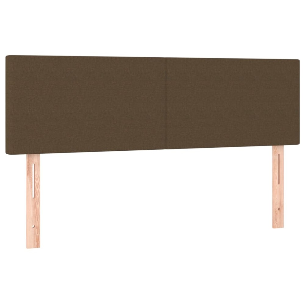 vidaXL Tăblii de pat, 2 buc., maro închis, 72x5x78/88 cm, textil