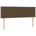 vidaXL Tăblii de pat, 2 buc., maro închis, 72x5x78/88 cm, textil vidaXL Tăblii de pat, 2 buc., maro închis, 72x5x78/88 cm, textil