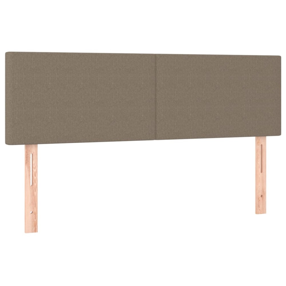 vidaXL Tăblii de pat, 2 buc., gri taupe, 72x5x78/88 cm, textil