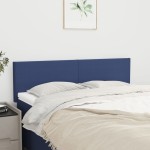 vidaXL Tăblii de pat, 2 buc., albastru, 72x5x78/88 cm, textil vidaXL Tăblii de pat, 2 buc., albastru, 72x5x78/88 cm, textil