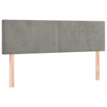 vidaXL Tăblii de pat, 2 buc., gri deschis, 72x5x78/88 cm, catifea vidaXL Tăblii de pat, 2 buc., gri deschis, 72x5x78/88 cm, catifea