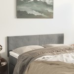 vidaXL Tăblii de pat, 2 buc., gri deschis, 72x5x78/88 cm, catifea vidaXL Tăblii de pat, 2 buc., gri deschis, 72x5x78/88 cm, catifea