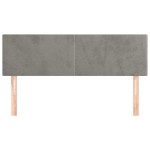 vidaXL Tăblii de pat, 2 buc., gri deschis, 72x5x78/88 cm, catifea vidaXL Tăblii de pat, 2 buc., gri deschis, 72x5x78/88 cm, catifea