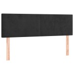 vidaXL Tăblii de pat, 2 buc., negru, 72x5x78/88 cm, catifea vidaXL Tăblii de pat, 2 buc., negru, 72x5x78/88 cm, catifea